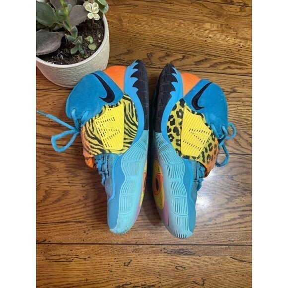 NIKE Mens Kyrie 6 Basketball Shoes Turquoise BQ4630 300 High Top Mesh 12 M USED main image 5